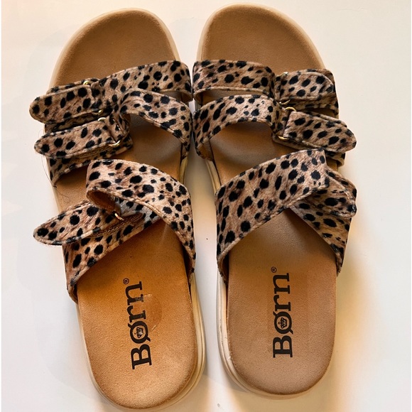 Born Shoes - Børn Daintree Sandal Animal Printed Fabric Triple Buckle 10M